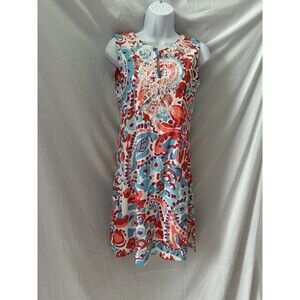 Barbara Gerwit Vintage  Sleeveless Floral Pattern Dress ,Embroidered Design